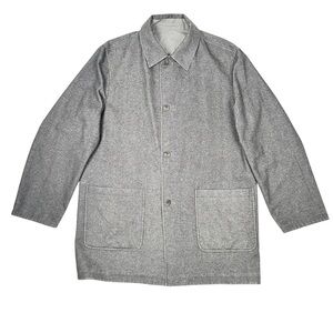 Ermenegildo Zegna Mens Coat Large 52 Reversible Gray Cashmere Lining Italy
